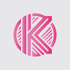 K letter colorful logo gradient vector, abstract letter k logo design digital company