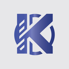 K letter colorful logo gradient vector, abstract letter k logo design digital company