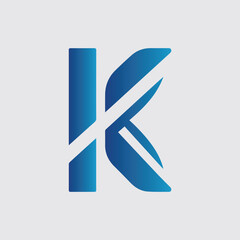 K letter colorful logo gradient vector, abstract letter k logo design digital company