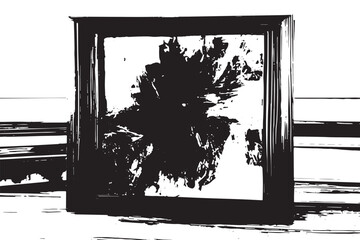 vector illustration of black grunge texture on white background
