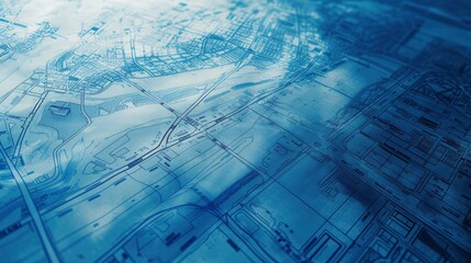 A Hand-Drawn Route on a Blueprint Map, Blending Artistry with Precision to Navigate the Pathways of Exploration.