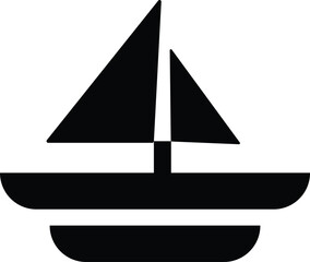 Rounded Filled Boat Toy Icon