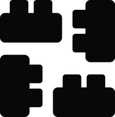 Rounded Filled Puzzle Icon