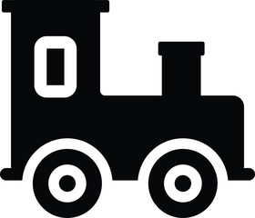 Rounded Filled Toy Train Icon