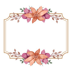 Decorative Floral Foliage Ornament for Wedding Invitation