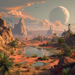 Fantasy alien desert