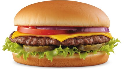 A hamburger white background