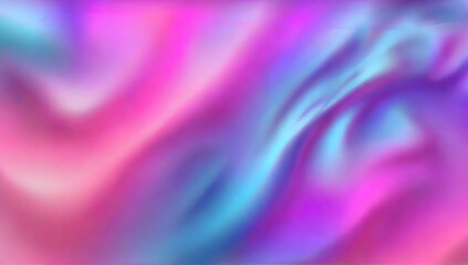 Fototapeta premium Holographic Blurred Gradient. Trendy neon pink purple very peri blue teal colors soft blurred background