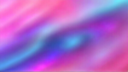 Holographic Blurred Gradient. Trendy neon pink purple very peri blue teal colors soft blurred background