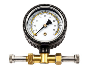 Oil Pressure Tester isolated on white background.