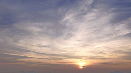 Naklejka na ściany i meble cloud at sunset summer nature background