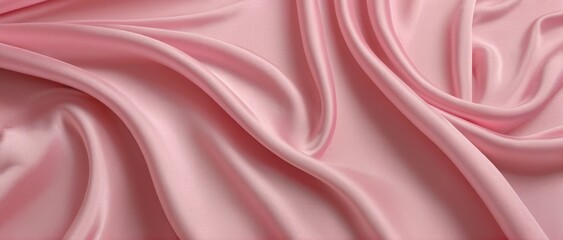 Obraz premium Pink silk fabric with a luxurious texture, ideal for elegant designs.