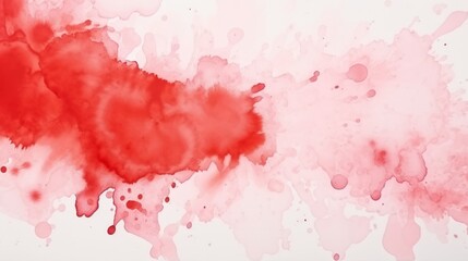 Splash of red ink on a white background. Neural network AI generated art