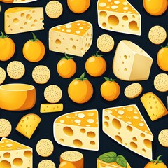Generative AI. Pattern Cheese Design
