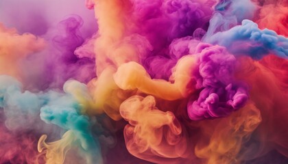 Colorful smoke coming out of a pipe