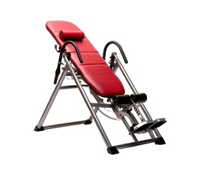 A photo of a Exercise Inversion table isolated on white background.