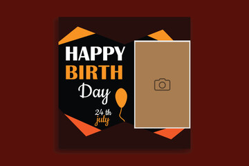 Birthday Social Media Post Design,
Birthday banner Design