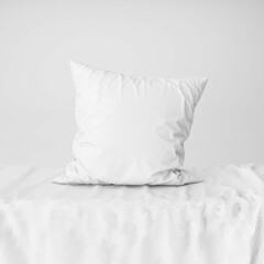 Front View White Pillow Cover Mockup
