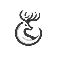 aesthetic modern minimalist deer logo