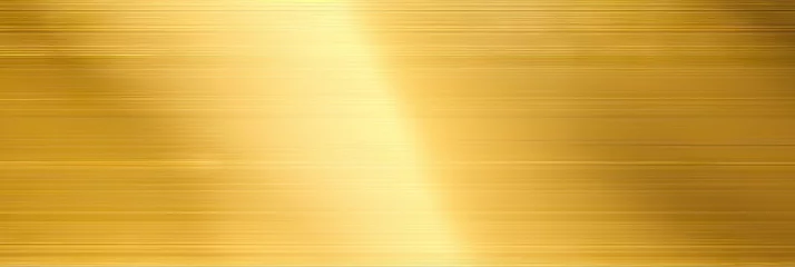Schilderijen op glas Gold metal textured  plate  background. Luxury shiny gold texture. Shiny yellow leaf gold foil texture background © Planetz