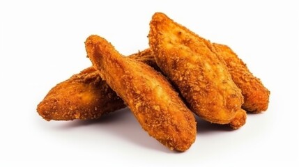 Chicken nuggets isolated on white background. Neural network AI generated art