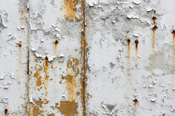 the white wall and a full of rust