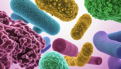 A bunch of colorful bacteria in a petri dish