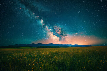 the milky way in the night sky