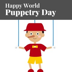 World Puppetry Day. abstract background,World Puppetry Day Vector Illustration on March 21 for Puppet Festivals which is moved by the Fingers Hands