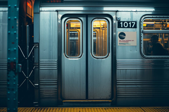 a subway car electric door