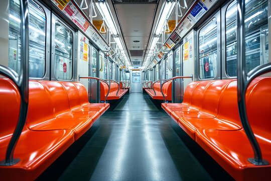 a subway car interior