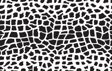 black white animal skin texture giraffe repeating seamless pattern print
