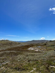 landscape with mountains and sky