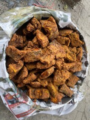 dried fish in a market