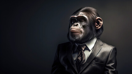 Success in Simian Style: Business Ape-sphere Triumphs with Tailored Confidence