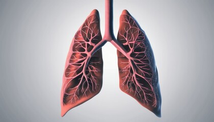 A 3D model of a human lung
