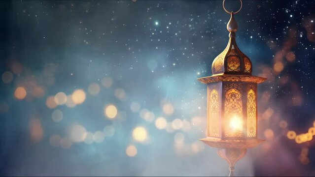 Ramadan Kareem Background with Islamic Ornament Lantern