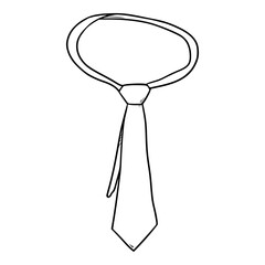 tie illustration outline isolated vector