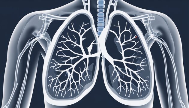 A 3D image of a human lung