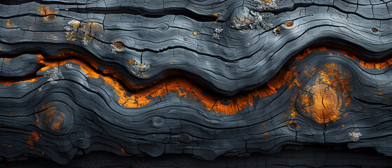 Close-Up of Wood Texture With Rust