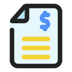 financial report outline icon