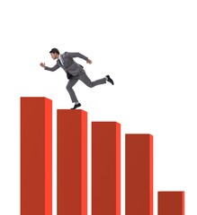 The chasing business people in competition concept