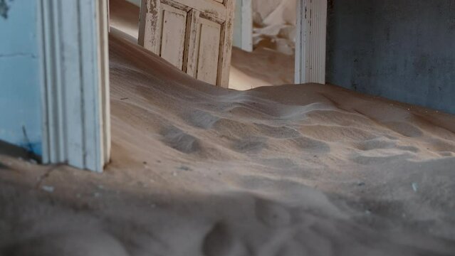 Eerie empty town in the desert.