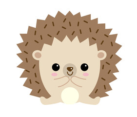 幼児向けのかわいいハリネズミのキャラクターイラスト