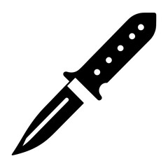 minimal knife icon, clipart, symbol, black color vector silhouette