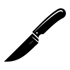 minimal knife icon, clipart, symbol, black color vector silhouette