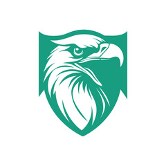 Green Eagle Head Emblem Illustration