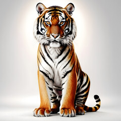 Fototapeta premium tiger on a white background