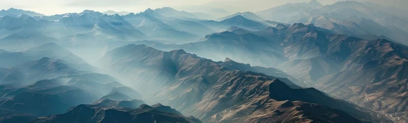 Foto auf Acrylglas Aerial view of the mountains © Roman