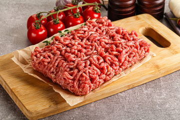 Raw minced beef uncooked meat